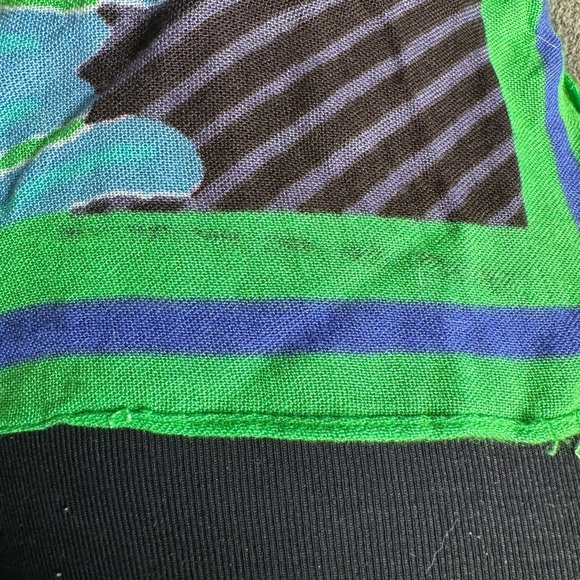 STELLA AND DOT Union Square Botanical Blue/Green Oversized Scarf Approx. 66x37” - Picture 4 of 4